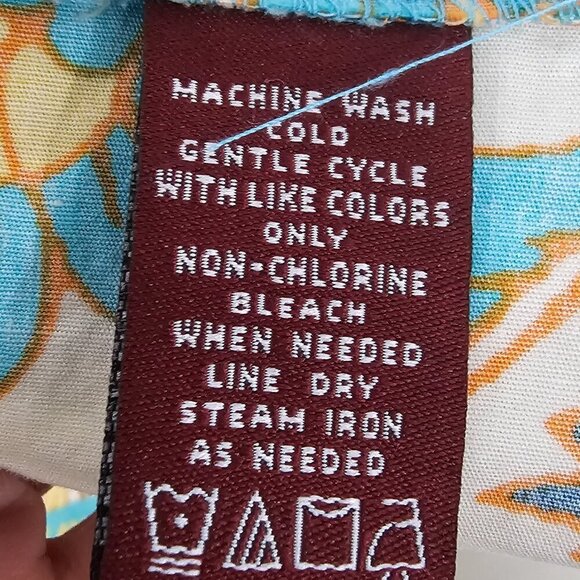 Jones Wear Blue Orange Floral Boho Peasant Skirt Hippie Festival Retro A-Line 16 - Picture 10 of 11